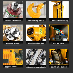 KAWASAKI 3T Electric <span class=keywords><strong>Hoist</strong></span> Motor Tiga Fasa Pengangkat Rantai Tugas Berat dengan Remote Control untuk Hotel Pabrik Manufaktur Material - Product Image 5