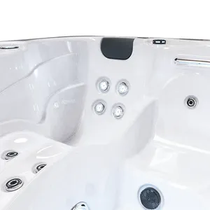 Avrupa tarzı zier zmassage masaj sıcak küvet ucuz fiyat akrilik Whirlpool küvet açık Spa şelale ile 5 kişi için