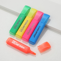 Stylos surligneurs fluorescents de haute qualité, prix d'usine, lot de 5, pointe biseautée, non toxiques, pour l'école, le bureau, la prise de notes