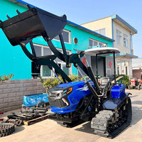 Motoculteur diesel Chisheng à prix d'usine, motoculteur rotatif agricole, mini-tracteur chenillé 50 CV haute sécurité