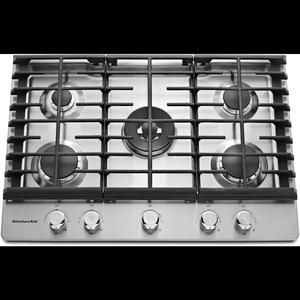 Table de cuisson au gaz encastrable KCGS350ESS 17K BTU de 30 pouces, 5 brûleurs, réglages de chaleur constants - Product Image 3