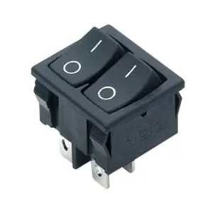 High Quality Hot Selling No Illuminated Dual ON-OFF Toggle Button Rectangle Shape Miniature Rocker Switch with 4 Pin Terminal