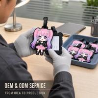 Étiquettes de bagages mignonnes, créatives, de style dessin animé, pour filles magiques, cartes d'embarquement et étiquettes de bagages en PVC souple, personnalisables DIY