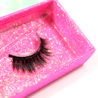 Boîte magnétique pour faux-cils, nouveauté, rose clair, emballage vide, personnalisé, boîte d'emballage