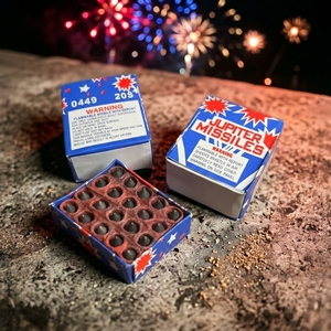 Jupiter Raketen-Papierfeuerwerk 20 Schuss UNFÄHRIG Schallende Raketenpfeife für Draußen mit Anpassbarem Logo - Product Image 1
