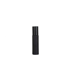 <b>10ml</b> Frosted Matte Black Perfume Roller <b>Bottle</b> Essential Oil Glass Roll on <b>Bottle</b> - Product Image 1