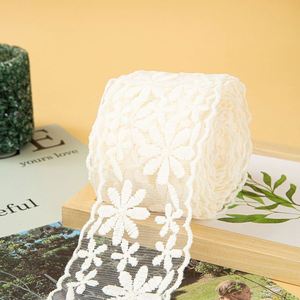 Ruban de dentelle florale brodé vintage de 4 cm x 5 yards, best-seller, pour emballage cadeau de mariage et décoration nuptiale - Product Image 6