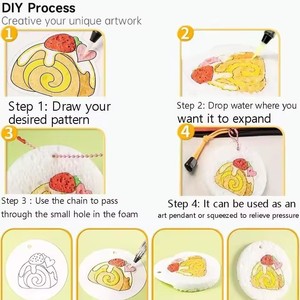 3D Magic Puffy Mousse Texture <span class=keywords><strong>Peinture</strong></span> Coffret Cadeau Kit DIY Dessin Éponge Artisanat Jouet pour École Classe Fête Activité Jeu Fournitures - Product Image 5