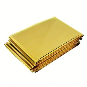 Couverture thermique de survie en Mylar pour les situations d'urgence, couverture isotherme pour le corps, équipement de premiers soins en plein air, camping, randonnée, logo personnalisé - Product Image 2