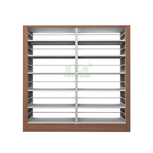 Estante de libros de Metal con impresión de transferencia de madera para <span class=keywords><strong>biblioteca</strong></span>, estantería, estantería para libros para <span class=keywords><strong>biblioteca</strong></span> - Product Image 1