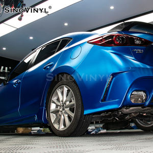 Film <span class=keywords><strong>vinyle</strong></span> pour carrosserie de voiture, bleu satiné métallisé électro, meilleur <span class=keywords><strong>vinyle</strong></span> pour envelopper une voiture - Product Image 5
