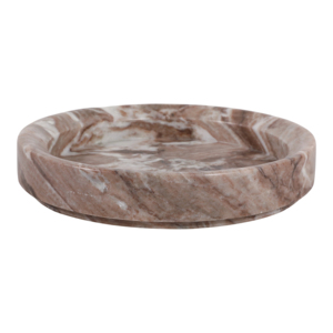 Ciotola decorativa rotonda in marmo lucido per centrotavola da caffè, decorazione per bancone cucina - Product Image 1