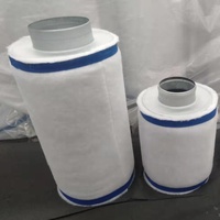 Filter Karbon Aktif 4 inci/100mm-200mm, Penyerap Bau, Filter Karbon untuk Tenda Tanam, Rumah Kaca, Pengontrol Iklim