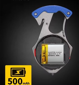 Ngoài trời cắm trại Keychain Đèn pin 7 chế độ đa chức năng USB có thể sạc lại COB làm việc ánh sáng ban đêm cưỡi cao sáng đèn pin - Product Image 6