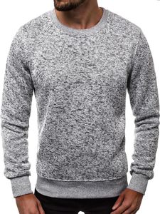 Maglione da Uomo a Collo Tondo Eco-Friendly in Maglia Lavata a Maniche Lunghe, <span class=keywords><strong>Top</strong></span> Casual Autunnale con Motivo Argyle Nero Jet e <span class=keywords><strong>Ecru</strong></span> - Product Image 1