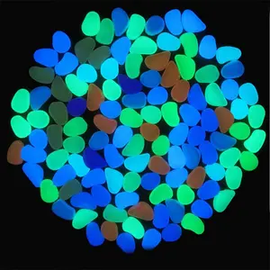 Glow In The Dark Luminous Pebbles Stone Rocks For Walkways Garden Bar Aquarium Decor Pebbles Glow Stones