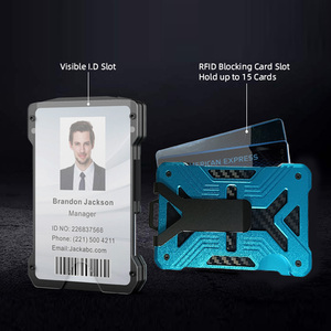 <span class=keywords><strong>Porte</strong></span>-cartes d'identité minimaliste en métal pour hommes avec <span class=keywords><strong>AirTag</strong></span>, portefeuille fin en aluminium anti-RFID pour <span class=keywords><strong>AirTag</strong></span> et pinces à billets - Product Image 4