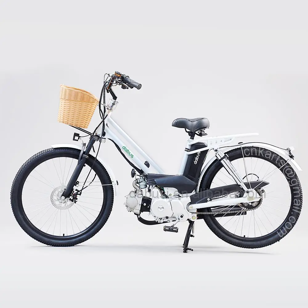 26 inch Retro Motorized Gas Bicycle moped motor bike with 49cc 50cc 110cc engine and pedal for adults