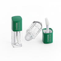 Tube à lèvres miniature en plastique Choebe pour voyage, avec bouchon à vis, 1,2 g, 1,2 ml, sans BPA, emballage cosmétique avec pinceau