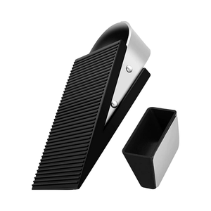 Techoln Heavy Duty Noir Argent Butoirs de <span class=keywords><strong>porte</strong></span> en métal <span class=keywords><strong>Design</strong></span> moderne Wedge pour toutes les surfaces de sol pour les hôtels - Product Image 1
