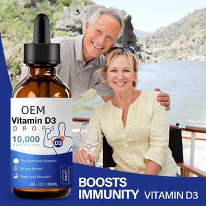 Vitamina D3 y K2 Sabor personalizado Sublingual Vegan Vitamin Drop Suplementos Energy Booster Producto de belleza - Product Image 2