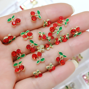 X5 6 Grid/Box Cherry <strong>Design</strong> <strong>Nail</strong> Art Charms Pink <strong>Red</strong> Metal 3d Alloy Manicure Rhinestones Diy <strong>Nail</strong> Decorations - Product Image 5