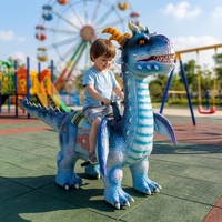 Leduole Amusement Dinosaure Animatronique Robotique Marchant pour Enfants en Fibre de Verre et Matériaux Métalliques