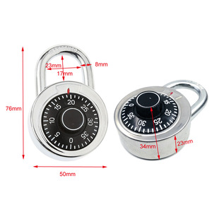 CJSJ Round Combination Padlock 50mm Rotary <b>Lock</b> For Bags <b>Cabinets</b> Gym CH-209 - Product Image 2