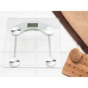 Báscula de baño de vidrio, digital, con pantalla LED, capacidad máxima de 180 kg, para uso doméstico. - Product Image 3