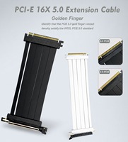 Câble Riser PCIe 5.0 X16 à âme en cuivre TPE, fil d'extension pour carte graphique Gen5, 12V 36W, plaqué or, blindage EMI 6 couches PCB, pour serveur