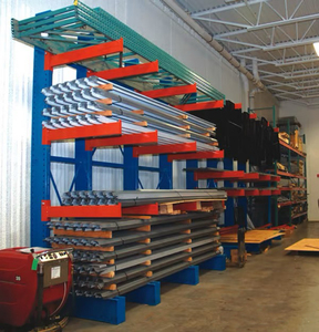 Jincanglian JCL-CH01 Amarillo Azul Estantería Cantilever de Tubos de Acero Reforzado con Protección Anticorrosión para Almacén - Product Image 4