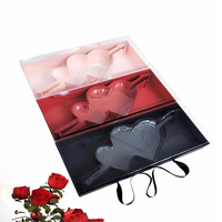 Boîte à fleurs de luxe pour la Saint-Valentin, la fête des mères, en forme de cœur et boîtes à fleurs pour maman avec fenêtre