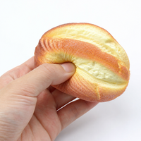 Jouet Squishy en forme de pain fourré à la crème, à remontée lente, à ouverture facile, avec motif croûte dorée, anti-stress, cadeau de bureau pour enfants