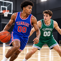 Maillot de basket personnalisé multicolore col en V, tenue d'équipe par sublimation, séchage rapide, vente en gros, uniformes d'équipe jeunesse personnalisés USA