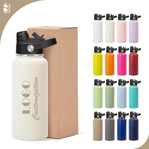 Bouteille d'eau isotherme en acier inoxydable 304 de 32 oz avec double couvercle anti-fuite, revêtement poudré, isolation sous vide en cuivre, sans BPA, idéale pour la gym - Product Image 1