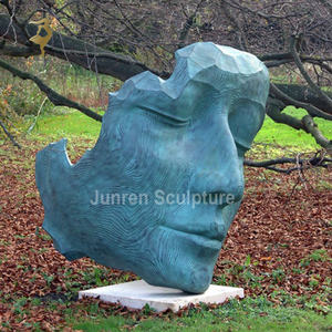 Galerie d'art Métal abstrait Célèbre Sculpture moderne en bronze Femme Yoga Statue - Product Image 3