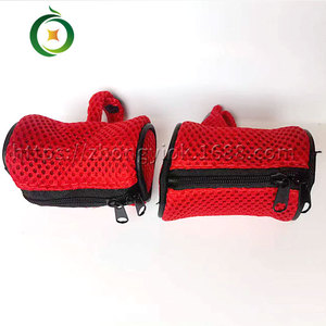 Distributeur de sacs à déjections pour animaux de compagnie en maille rouge avec fermeture éclair pour la collecte et le stockage des excréments canins - Product Image 5