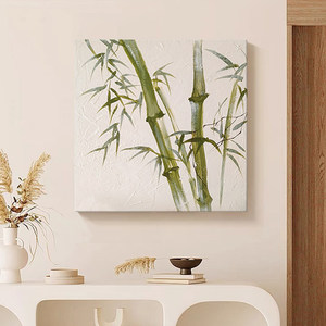 Bamboo Wall Art Print <b>Framed</b> Rectangle Modern Minimalist Chinese Style Living Room Decor Painting - Product Image 3