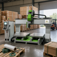 Routeur à portique CNC 5 axes 3010 robuste avec servomoteur pour sculpture 3D sur mousse, EVA et bois, doté de deux tables de travail