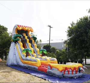 Tobogán Inflable Tropical con <span class=keywords><strong>Piscina</strong></span>, Castillo Inflable, Tobogán Acuático Inflable para Alquiler en Fiestas - Product Image 2