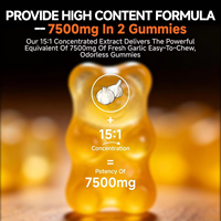 Gummies d'extrait d'ail vieilli naturel sans sucre pour adultes, 7500 mg, OEM ODM, améliorent l'équilibre immunitaire et favorisent le bien-être général
