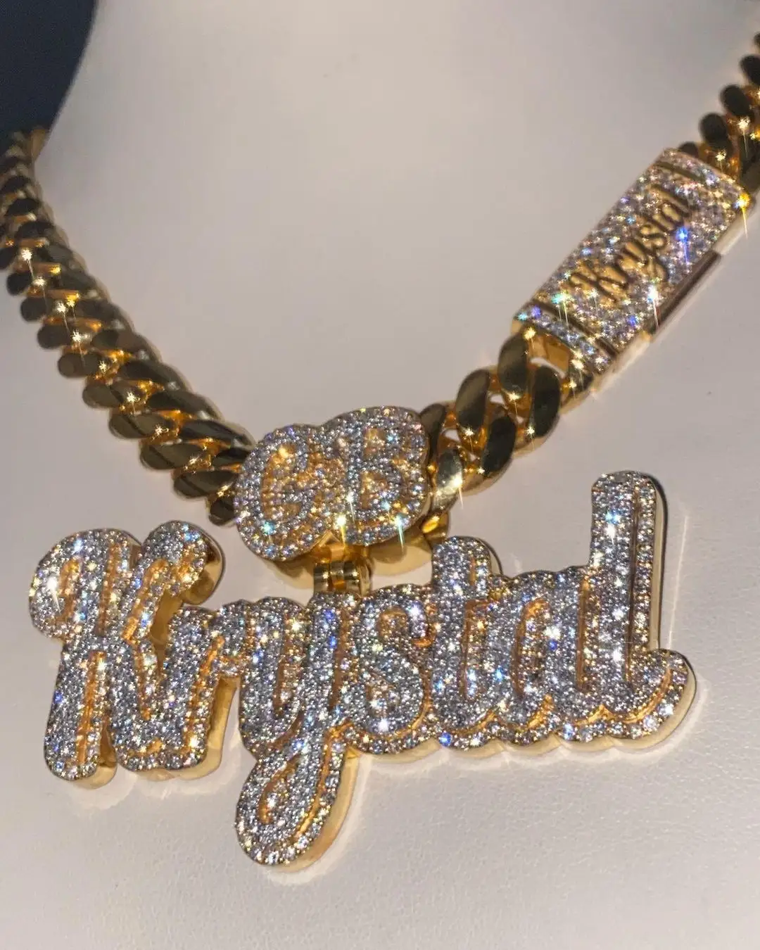 Custom Luxury Pendant Pass Diamond Tester 14K Gold Plated Moissanite Ice Out Diamond Hip Hop Pendant