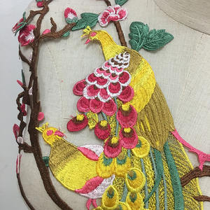 Peacock Phoenix <span class=keywords><strong>Bird</strong></span>刺繍パッチは、Cheongsamウェディングドレス用のアップリケに縫い付けられています - Product Image 3