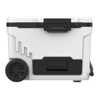 TSUNAMI Nouvelle glacière isotherme robuste de 42 L, type tiroir, pour aliments et boissons froides en extérieur, avec compartiment de refroidissement intégré