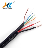 Câble réseau LAN Cat5e étanche pour extérieur 8+2 avec câble d'alimentation pour la communication de contrôle CCTV