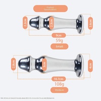 Jouet sexuel pour femmes, plug anal perlé, vibrateur à télécommande - Plug anal double bulbe, étanche IPX7, 3 vitesses, 7 modes, 2 tailles