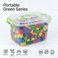 Ensemble de boîtes de rangement transparentes en plastique PP, type peu profond, empilables, pour collations, cuisine, articles divers et jouets