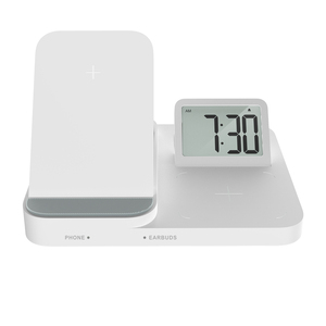 Support pliable pour téléphone portable intelligent 4 en 1 Station de charge rapide Dock de chargeur sans fil 10W Stand - Product Image 2