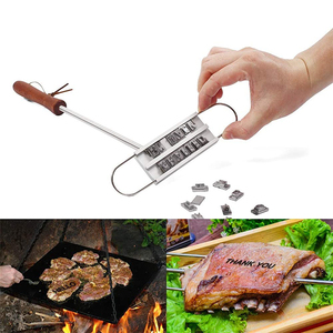 BBQ <span class=keywords><strong>Barbecue</strong></span> Fer à marquer en métal personnalisé avec 55 X lettres et 8 espaces Signature Nom Marquage Timbre Outil pour Viande Steak Burger - Product Image 4