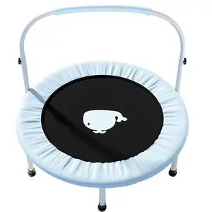 Wholesale Children Trampoline Indoor Jumping Bed Adult Small Folding Bouncing Bed Toys Foldable with armrest